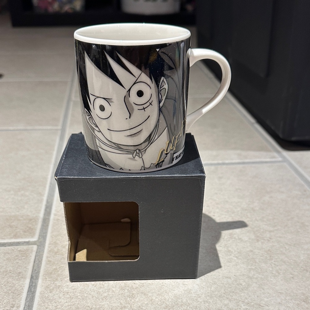 One Piece Monkey D Luffy monochrome mug New with Box